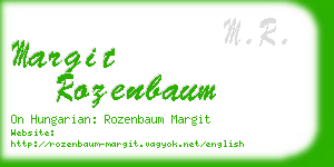 margit rozenbaum business card